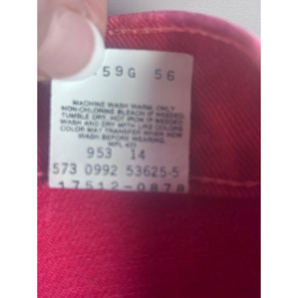Vtg Levi Strauss Jeans Womens Pink High Waisted Straight Leg‎ Denim 11 - Picture 5 of 11
